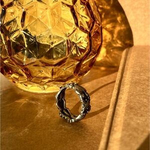 Vintage Heart Sterling Silver Ring Band Size 7